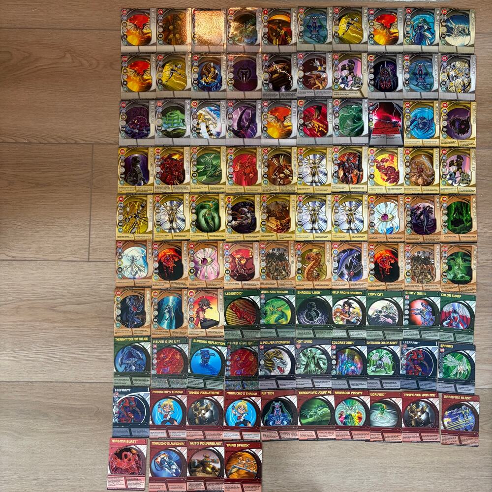 Large Lot of 94 Bakugan Battle Brawlers Trading Cards